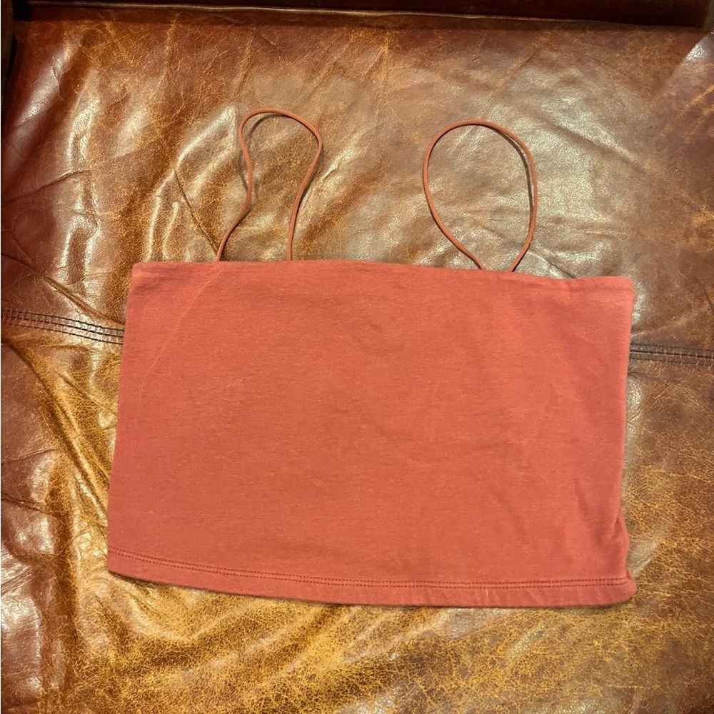 Aeropostale Terracotta Spaghetti Strap Crop Top